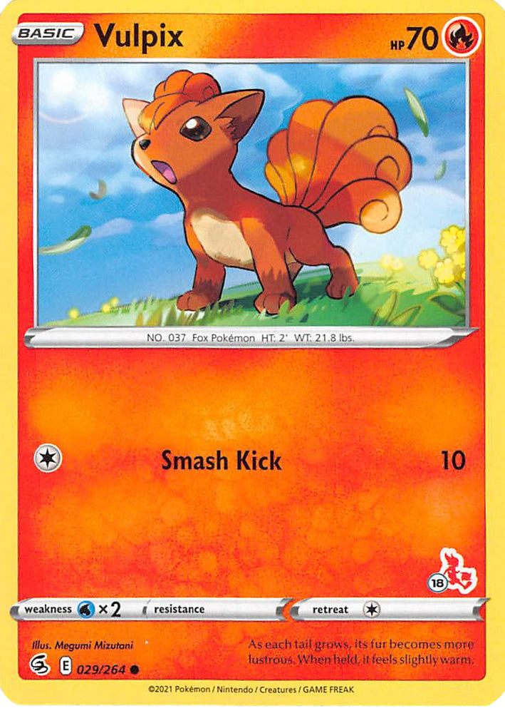 Vulpix (029/264) (Cinderace Stamp #18) [Battle Academy 2022]