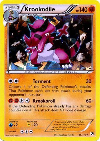 Krookodile (65/114) (Cracked Ice Holo) [Black & White: Base Set]