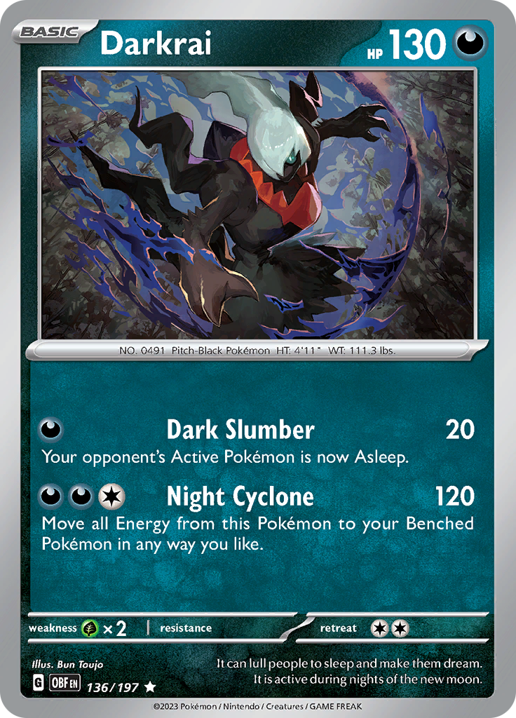 Darkrai (136/197) [Scarlet & Violet: Obsidian Flames]